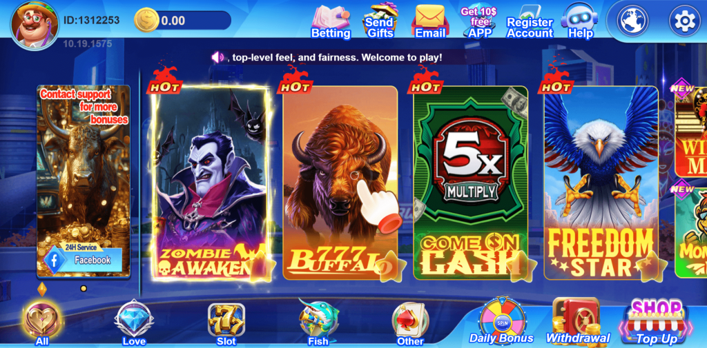 liberty fortune 777 interface